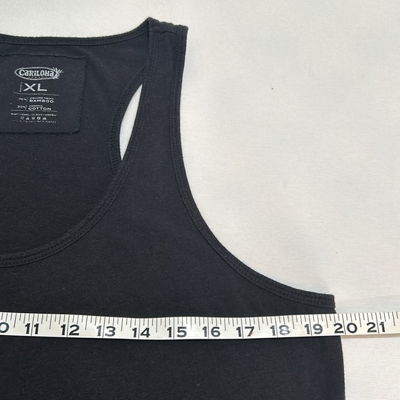 CARILOHA WOMEN BAMBO SLEEVELESS RACE-BACK TOP BLACK SIZE XL - Picture 6 of 11